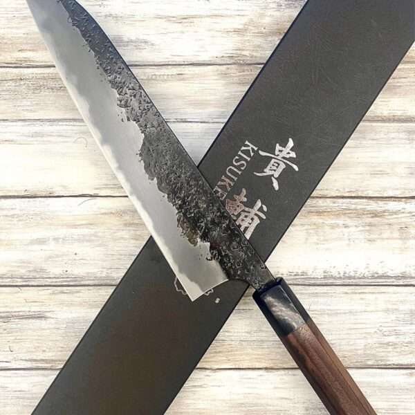 couteau Japonais manaka hamono gyuto aogami kurouchi 21 cm