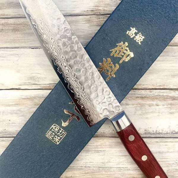 couteau Japonais suisin gyuto vg10 damascus wine 21 cm