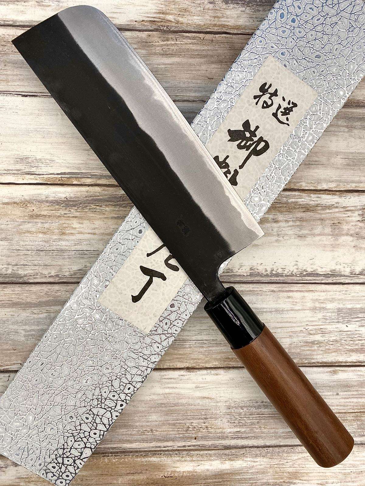 Couteau nakiri artisanal carbone Yoshihiro Kogeta japon