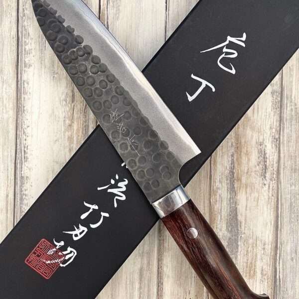 Santoku TAKESHI SAJI aogami super kurouchi coté droit