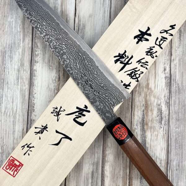 Gyuto SHIGEKI TANAKA SPG2 damas coté droit