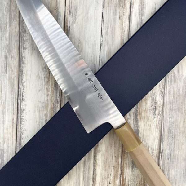 Gyuto YOSHIKAZU TANAKA Shirogami2 shinogi 24cm coté gauche